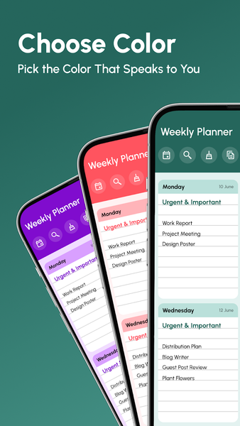 Weekly Planner - عکس برنامه موبایلی اندروید