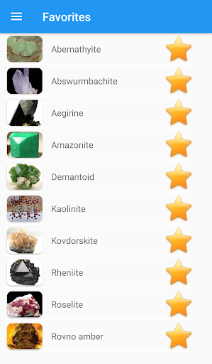Minerals guide - عکس برنامه موبایلی اندروید