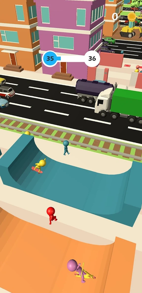 Cross The Street 3D - Fun Race - Gameplay image of android game