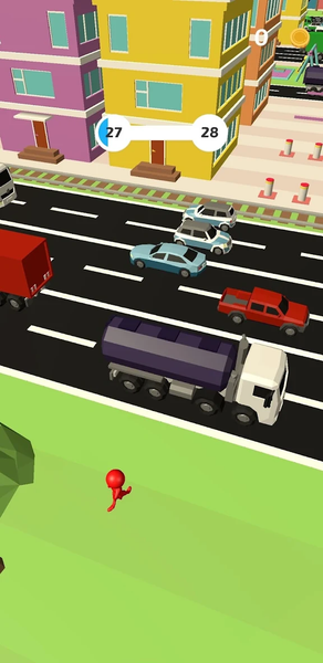 Cross The Street 3D - Fun Race - Gameplay image of android game