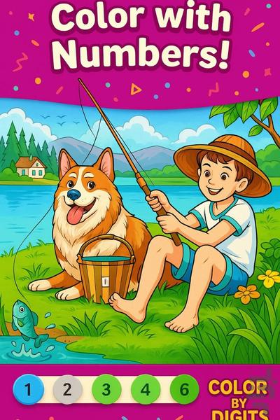 پازل رنگ آمیزی با اعداد حرفه ای✔✨ - Gameplay image of android game