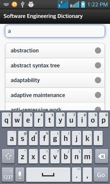 SoftwareEngineering Dictionary - عکس برنامه موبایلی اندروید