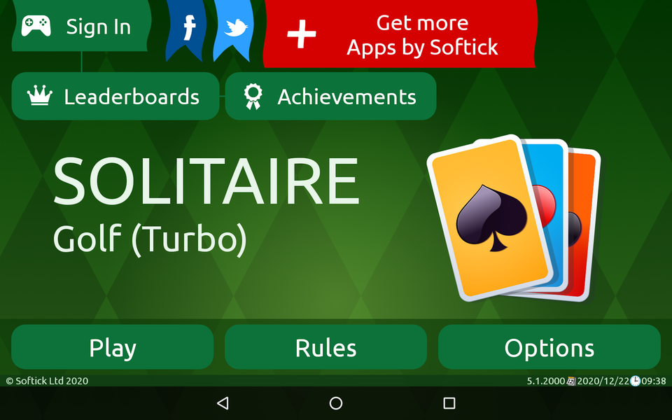 Golf (Turbo) Solitaire - عکس بازی موبایلی اندروید