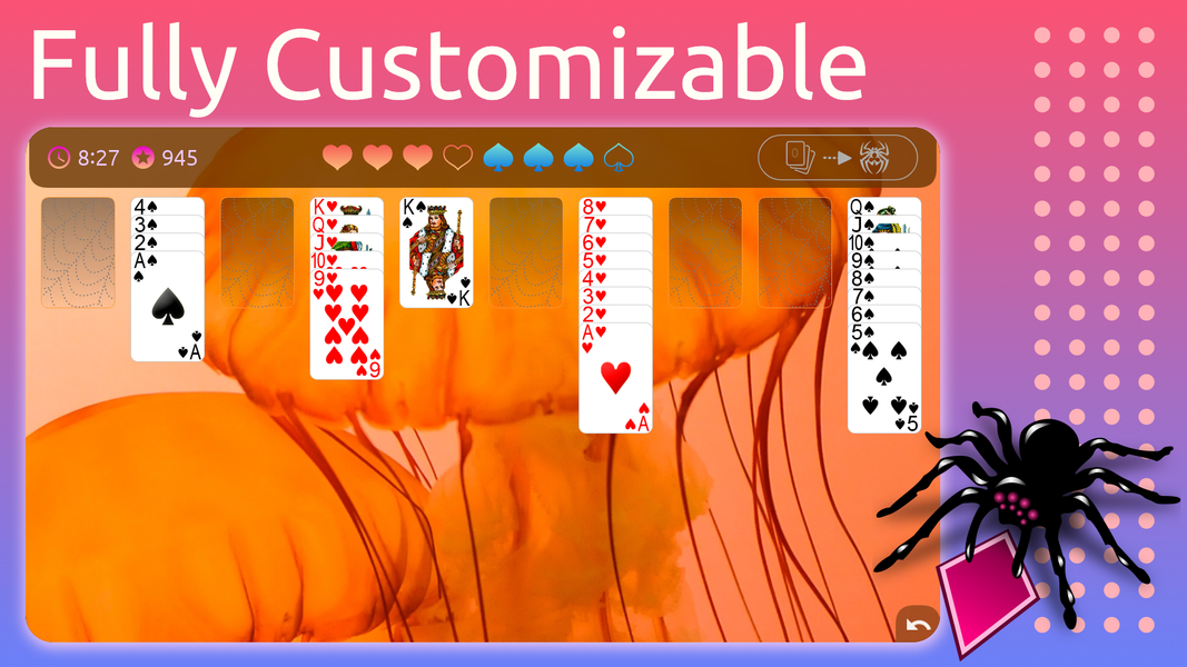 Spider Solitaire - عکس بازی موبایلی اندروید