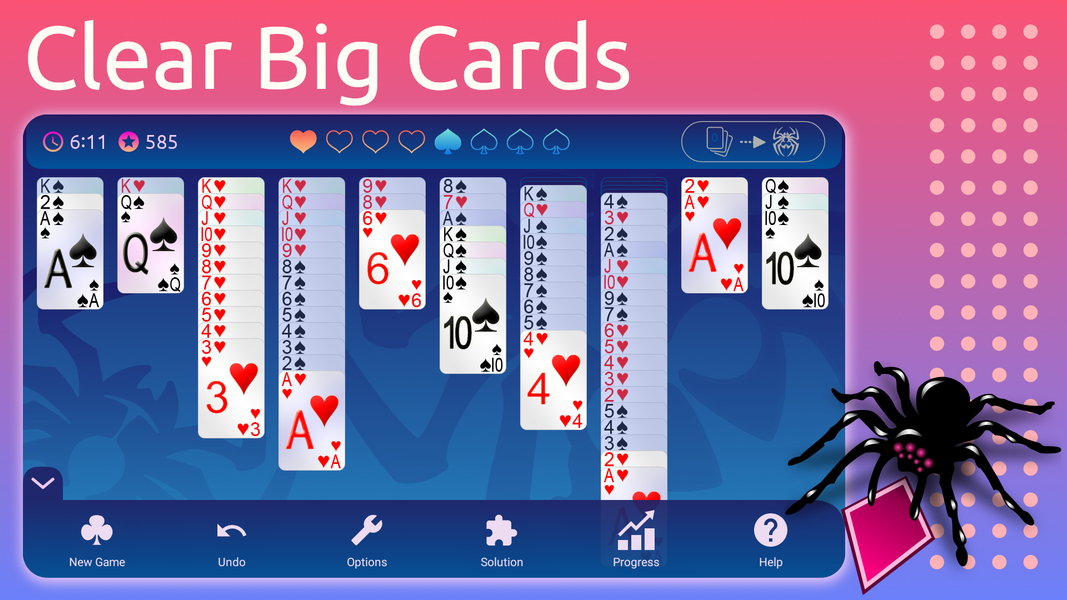 Spider Solitaire - عکس بازی موبایلی اندروید