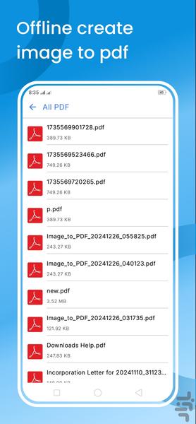 Image to Pdf - pdf reader - Image screenshot of android app