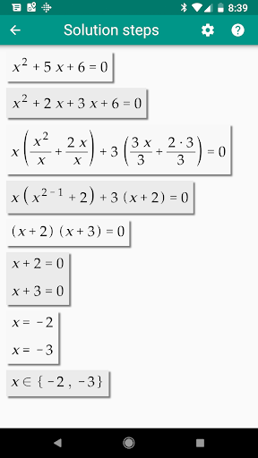 ALGEBRATOR-step-by-step solver - عکس برنامه موبایلی اندروید