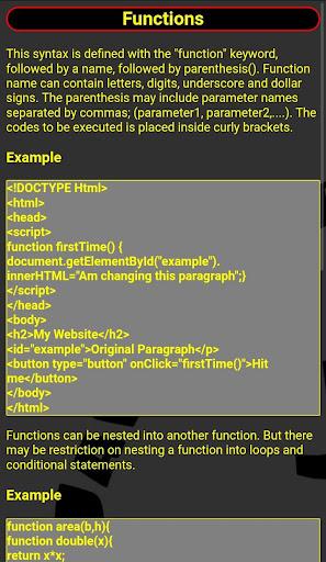 Basic JavaScript Tutorial - عکس برنامه موبایلی اندروید