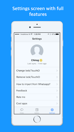 Backup messages of Whatsapp - Image screenshot of android app