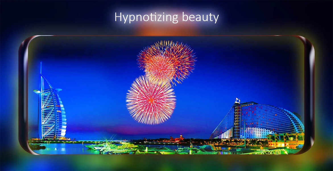 Fireworks Live Wallpaper - Image screenshot of android app