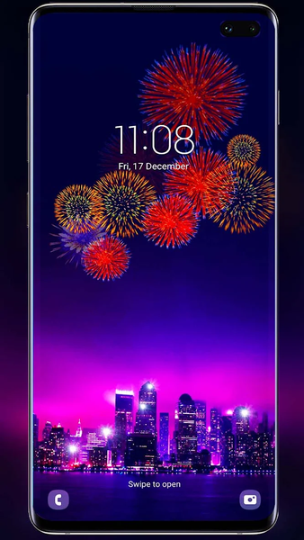 Fireworks Live Wallpaper - Image screenshot of android app
