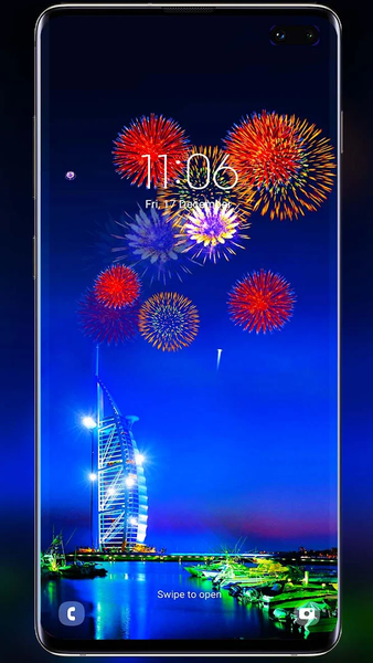 Fireworks Live Wallpaper - Image screenshot of android app
