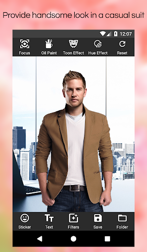 Man Casual Suit Photo Editor - عکس برنامه موبایلی اندروید