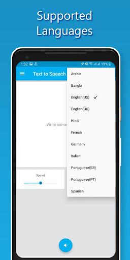 Text to Speech for All App - عکس برنامه موبایلی اندروید