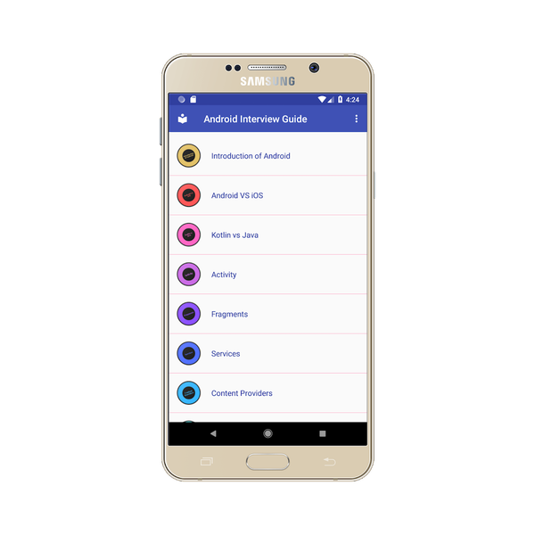 Android Interview Guide - عکس برنامه موبایلی اندروید