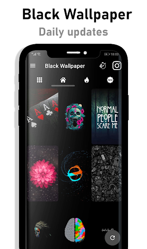 Black Wallpaper HD background - Image screenshot of android app