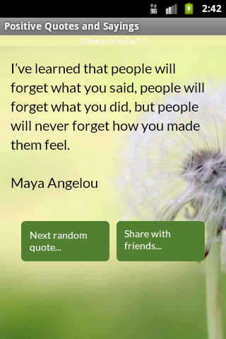 Positive Quotes and Sayings - عکس برنامه موبایلی اندروید