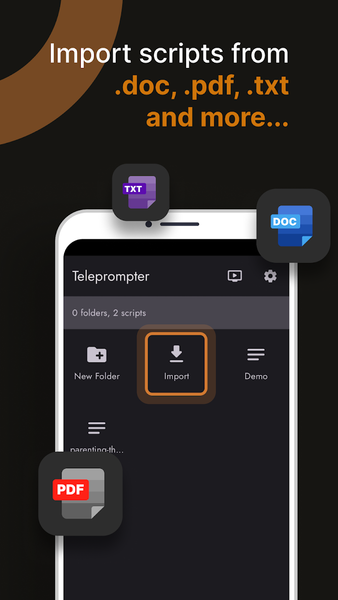 Teleprompter for Video - عکس برنامه موبایلی اندروید