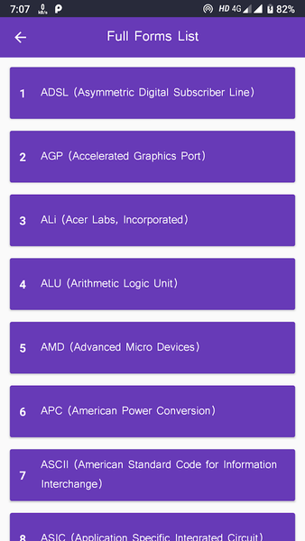 Computer Full Forms Dictionary - Image screenshot of android app