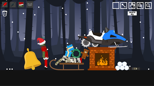 Santa Ragdoll Playground: Skeleton Apocalypse - Gameplay image of android game