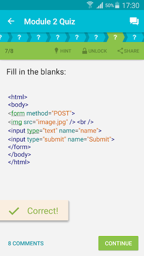 Learn HTML - Image screenshot of android app