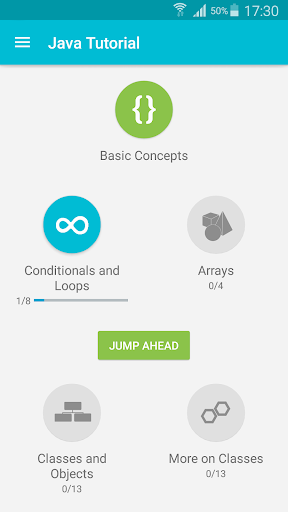 Learn Java - Image screenshot of android app