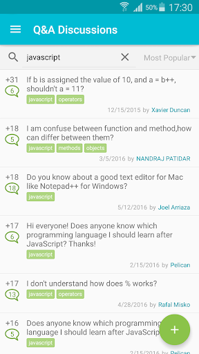 Learn JavaScript - Image screenshot of android app