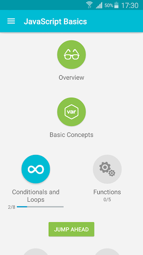 Learn JavaScript - Image screenshot of android app