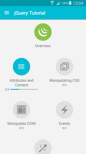 Learn jQuery - Image screenshot of android app