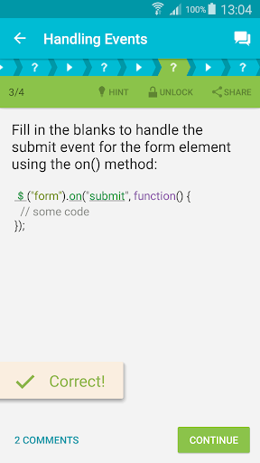 Learn jQuery - Image screenshot of android app