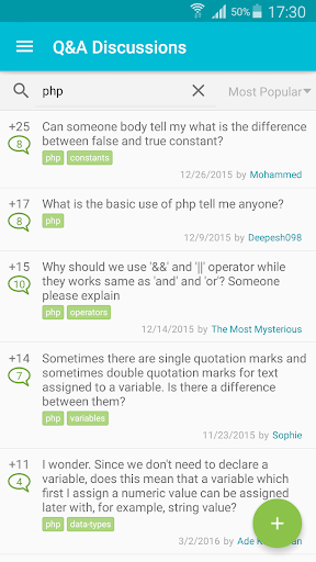 Learn PHP - Image screenshot of android app