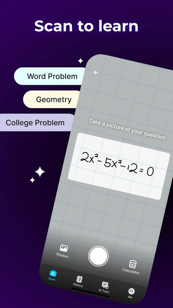 Solvely - AI Math Solver - عکس برنامه موبایلی اندروید