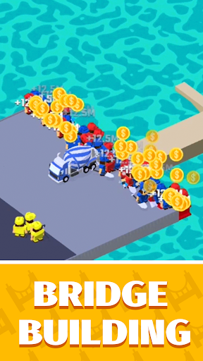 Bridge Idle: Bridge building - Gameplay image of android game