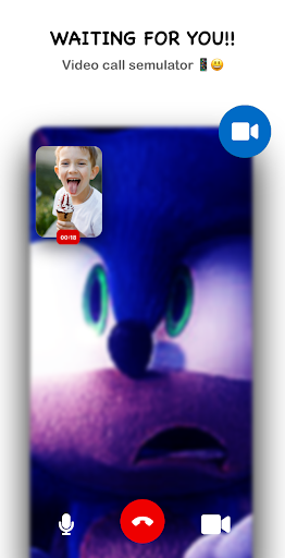 blue soniic Video Call Chat - Image screenshot of android app