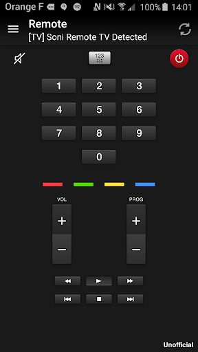 Remote for Sony TV - Image screenshot of android app