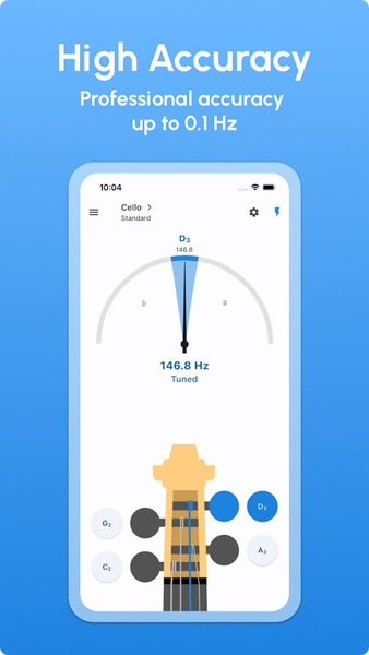 Cello Tuner - LikeTones - عکس برنامه موبایلی اندروید