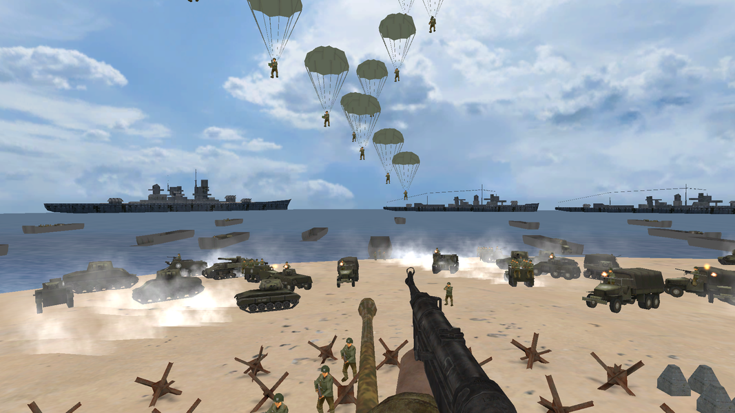 Beach Defense: WW2 D-Day - Gameplay image of android game