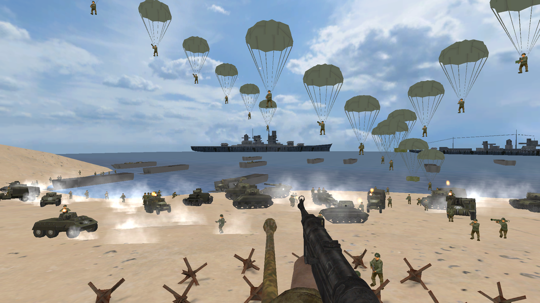 Beach Defense: WW2 D-Day - Gameplay image of android game