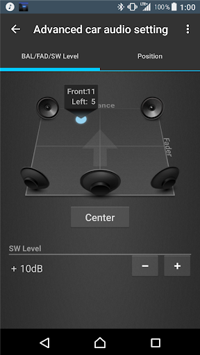 Advanced car audio setting - عکس برنامه موبایلی اندروید