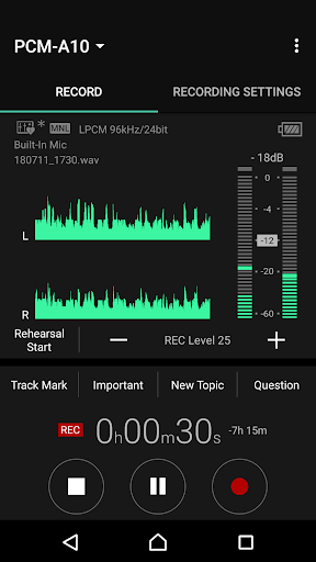 REC Remote: Sony IC Recorder - Image screenshot of android app