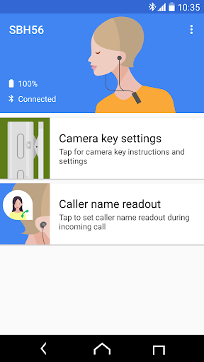 Bluetooth Headset SBH56 - Image screenshot of android app