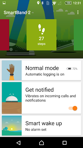 SmartBand 2 SWR12 - Image screenshot of android app