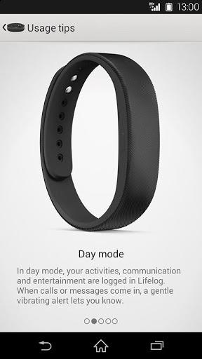 SmartBand SWR10 - Image screenshot of android app