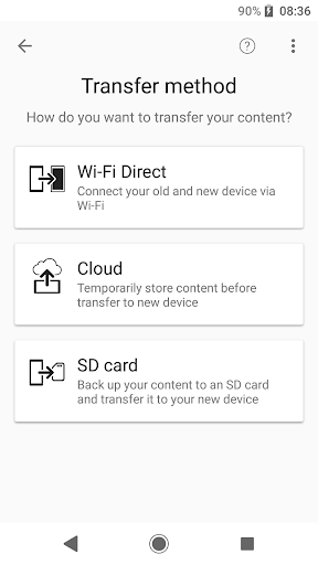 Xperia Transfer Mobile - Image screenshot of android app