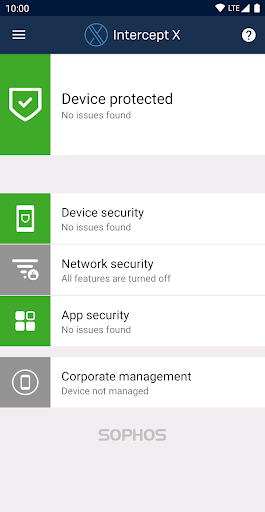 Sophos Intercept X for Mobile - Image screenshot of android app