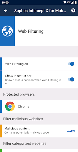 Sophos Intercept X for Mobile - عکس برنامه موبایلی اندروید