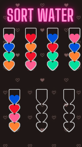 Sort hearts Puzzle: Color Game - Image screenshot of android app