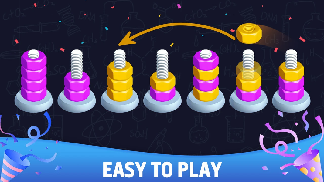 Sort puzzle - Nuts and Bolts - عکس بازی موبایلی اندروید