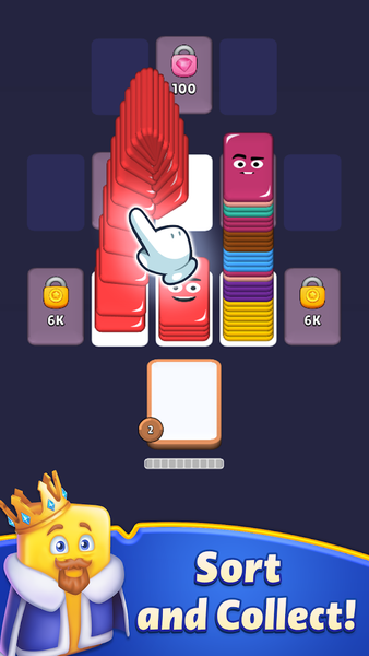 Shuffle Kings－Card Sort Color - Gameplay image of android game
