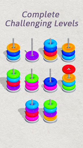 Color Hoop Sort - Color Sort - Gameplay image of android game